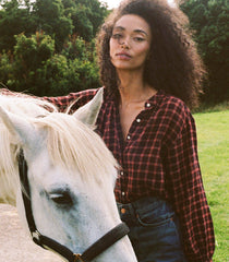 BREENA TOP -- ROUGE COUNTRYSIDE PLAID | FALL 24