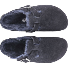 Unisex Birkenstock Boston Shearling Midnight Suede