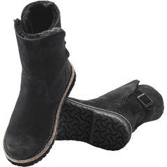 Women's Birkenstock Uppsala Black Suede/Black Shearling