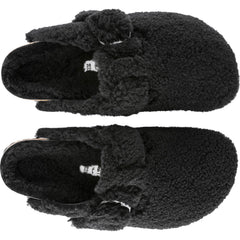 Women's Birkenstock Boston Big Buckle Teddy Black Shearling