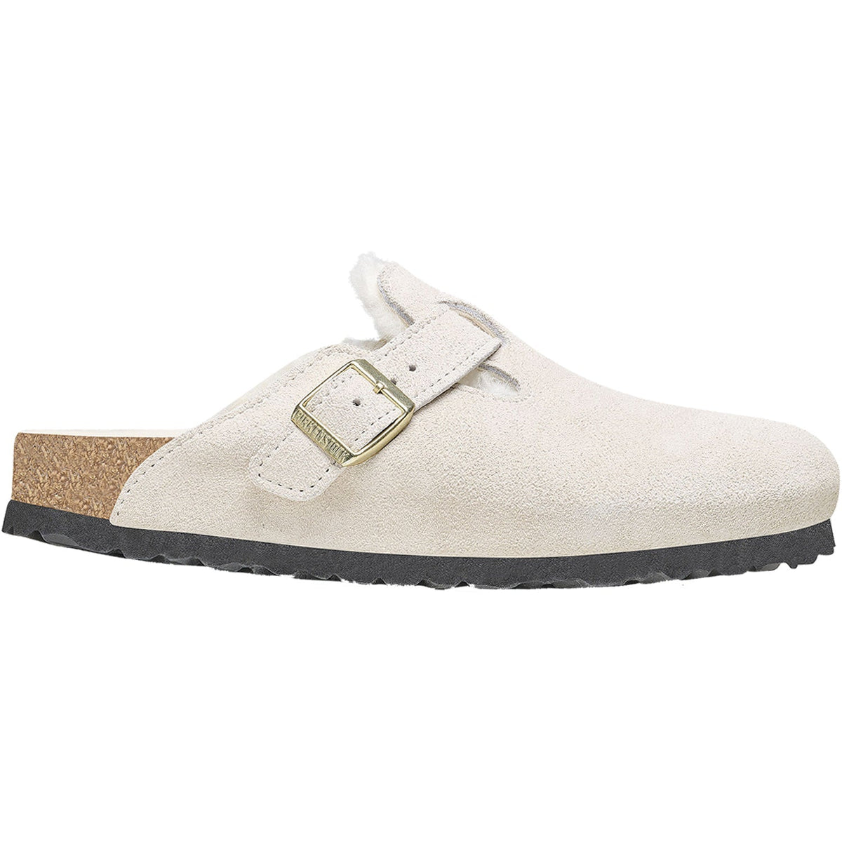 Women's Birkenstock Boston Shearling Antique White Suede