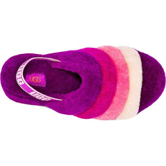 Women's UGG Fluff Yeah Slide Berrylicious Multi Sheepskin