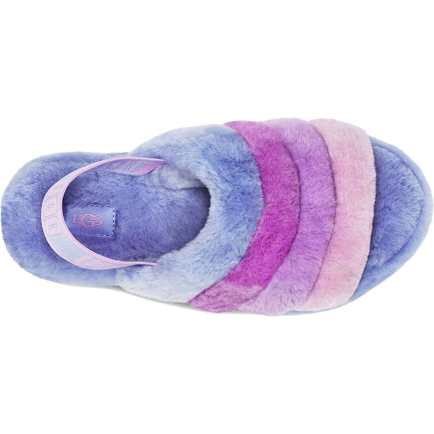 Women's UGG Fluff Yeah Slide Cornflower Multi Sheepskin