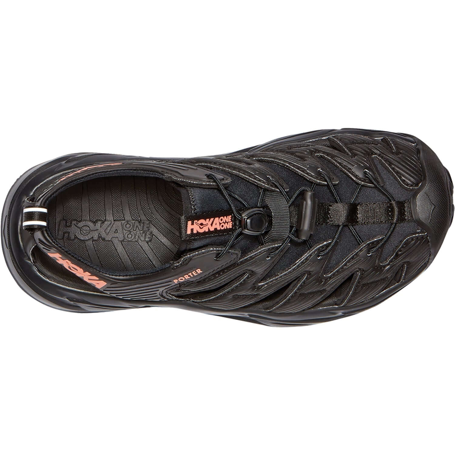 Women's Hoka One One Hopara Black/Fusion Coral Synthetic