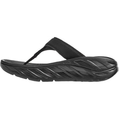 Women's Hoka Ora Recovery Flip Black/Dark Gull Grey Fabric