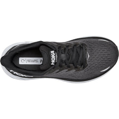 Women's Hoka Clifton 8 Black/White Mesh