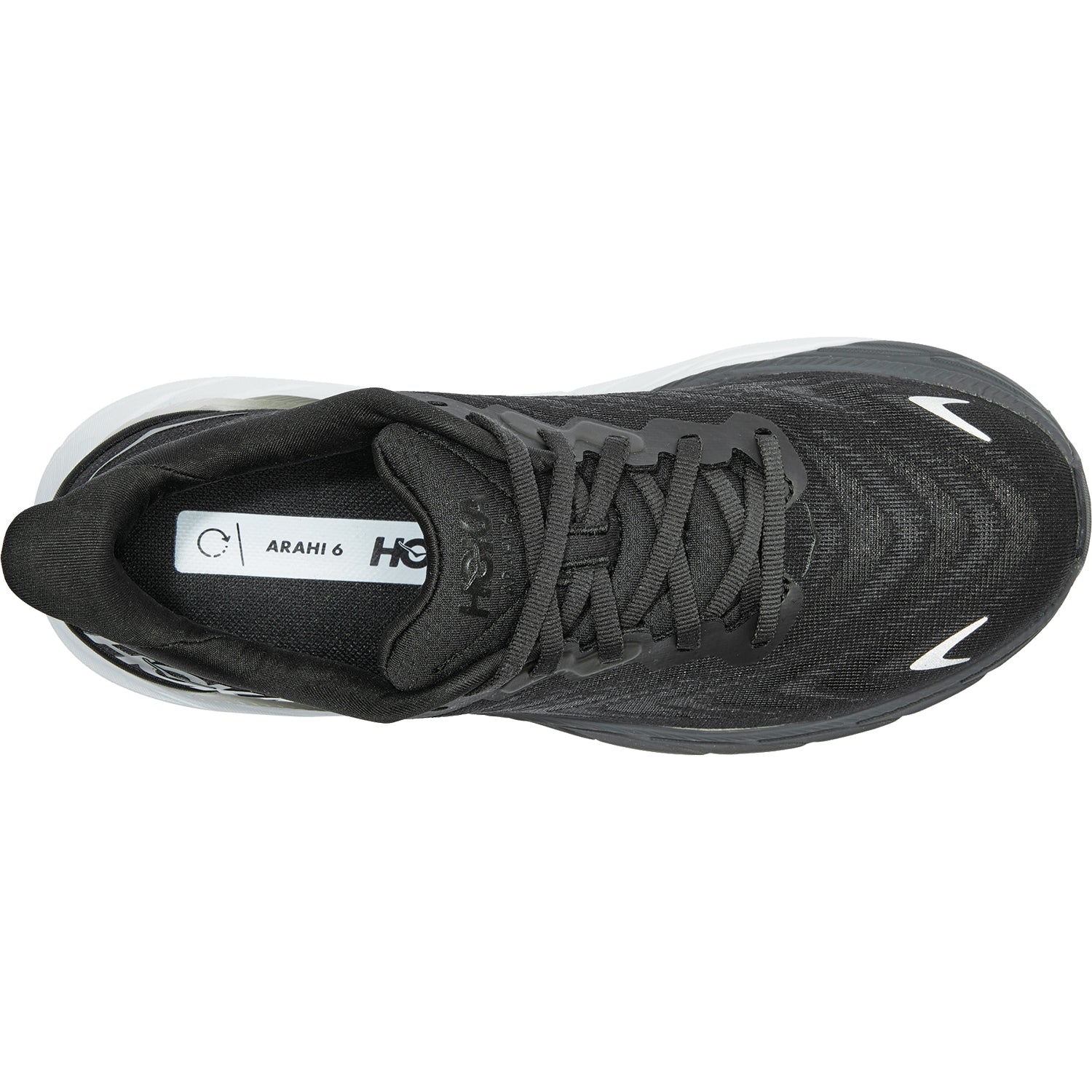 Women's Hoka Arahi 6 Black/White Mesh