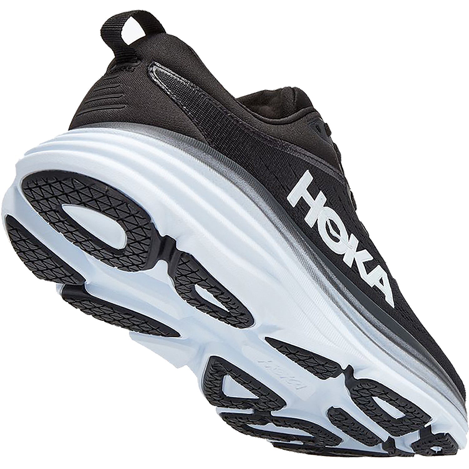 Women's Hoka Bondi 8 Black/White Mesh