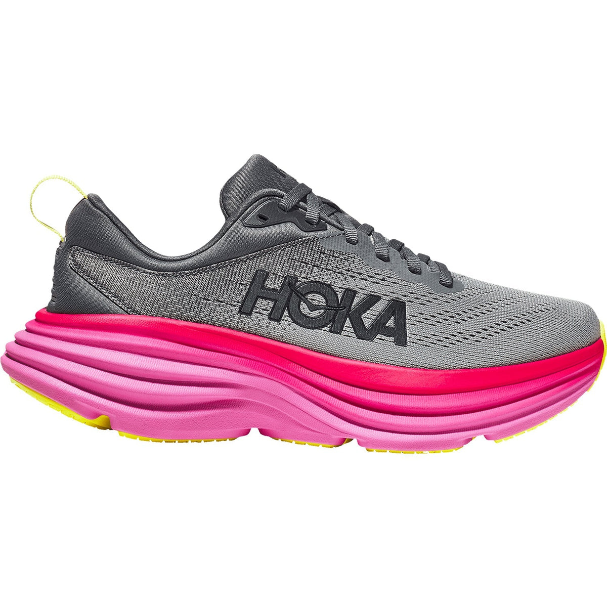 Women's Hoka Bondi 8 Castlerock/Strawberry Mesh