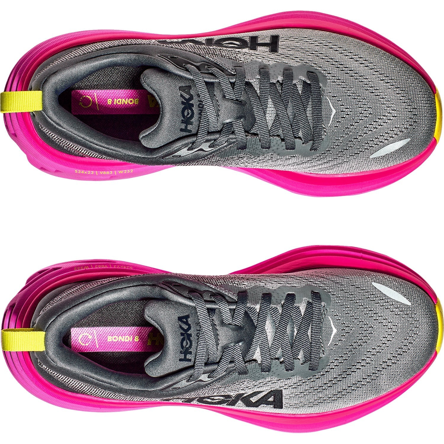 Women's Hoka Bondi 8 Castlerock/Strawberry Mesh