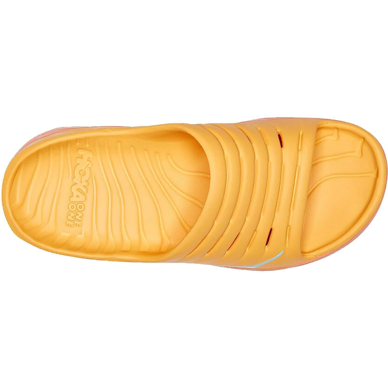 Unisex Hoka Ora Recovery Slide Amber Yellow/Shell Coral EVA