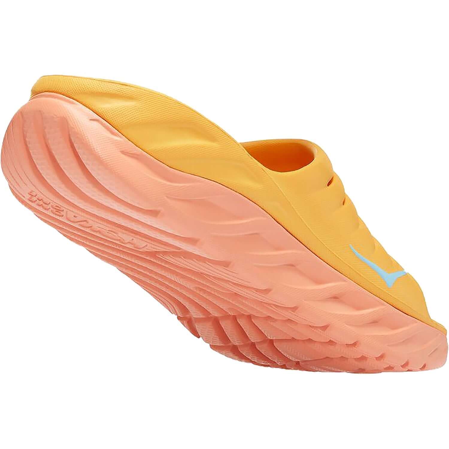 Unisex Hoka Ora Recovery Slide Amber Yellow/Shell Coral EVA