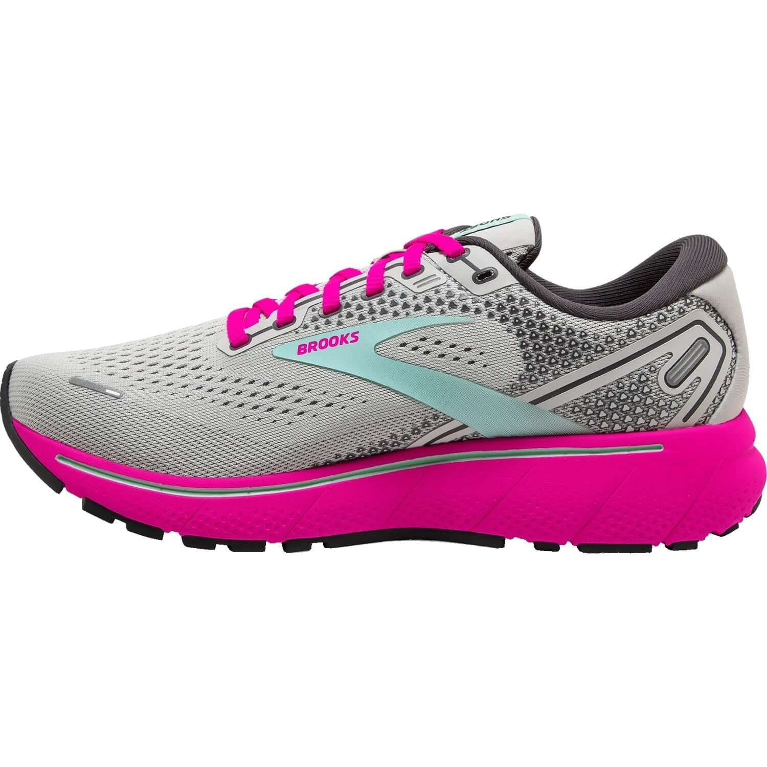 Women's Brooks Ghost 14 Oyster/Yucca/Pink Mesh