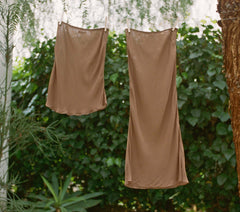 LONG SKIRT SLIP -- CAROB | CORE