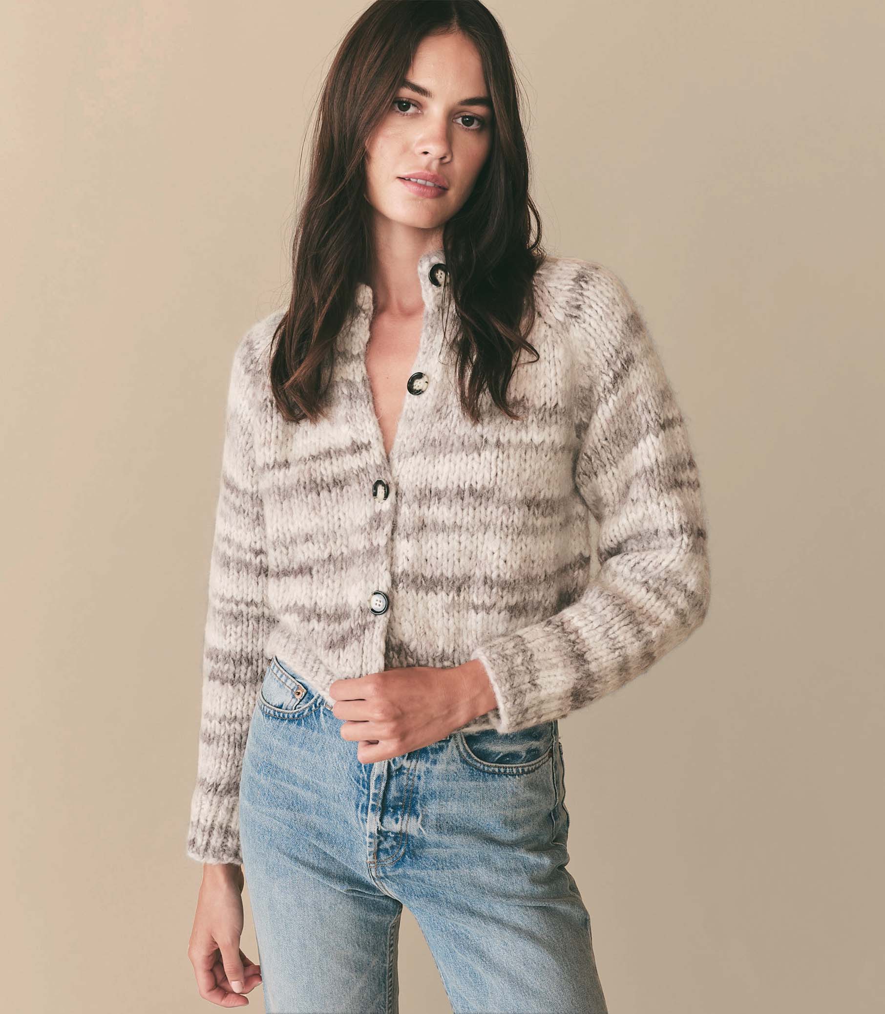 NEWBURY CARDIGAN -- BIRCH BARK SPACE DYE | FALL 23