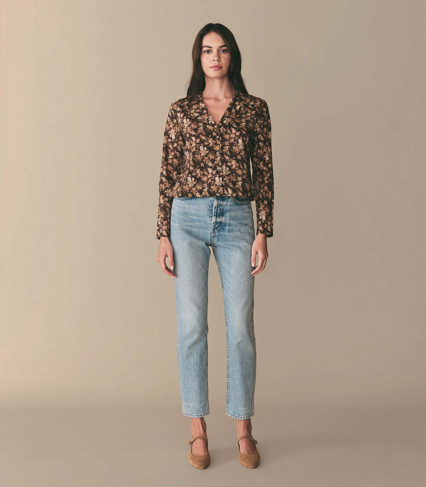 SHEILA TOP -- FERN GROVE FLORAL | FALL 23