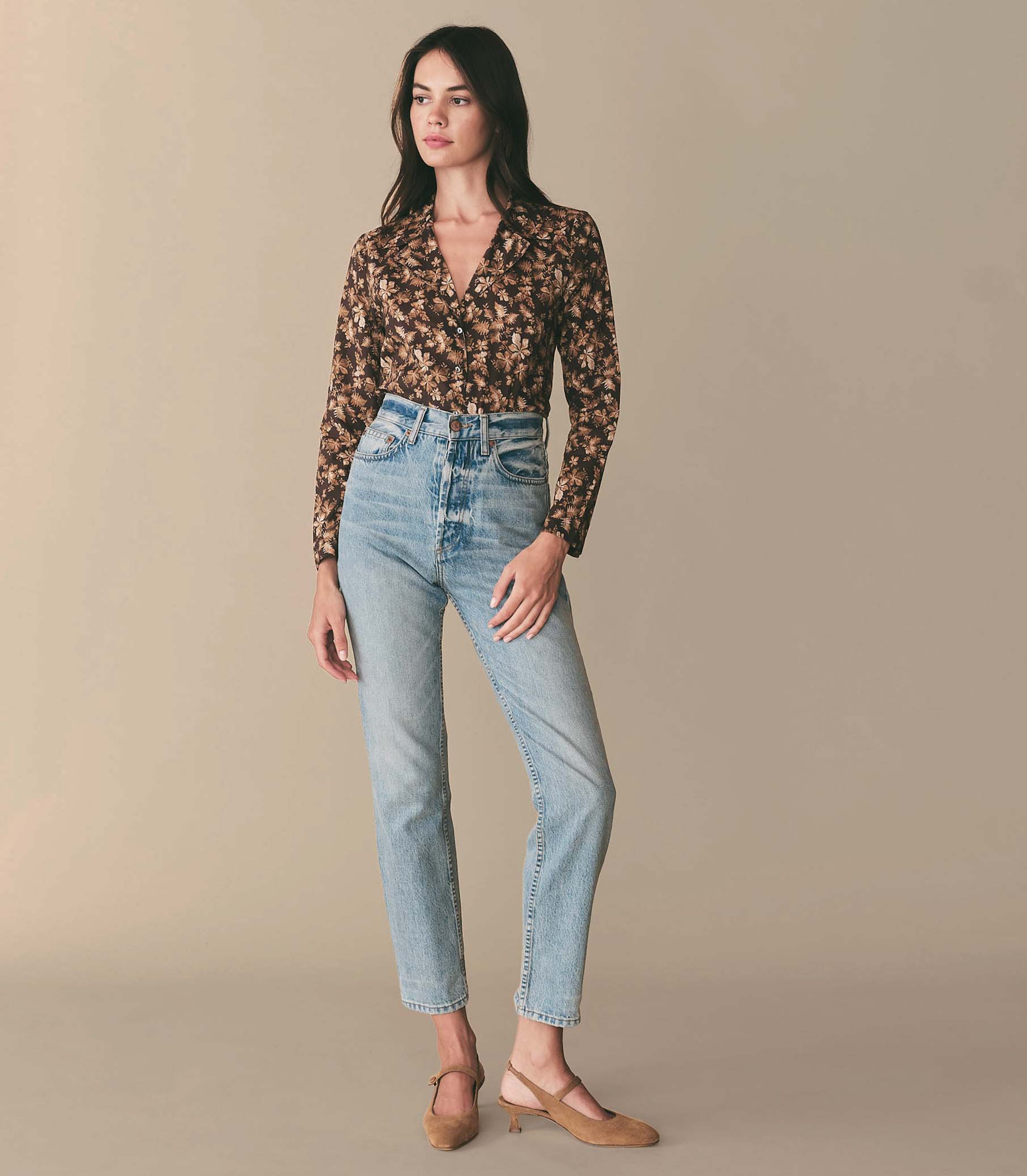 SHEILA TOP -- FERN GROVE FLORAL | FALL 23