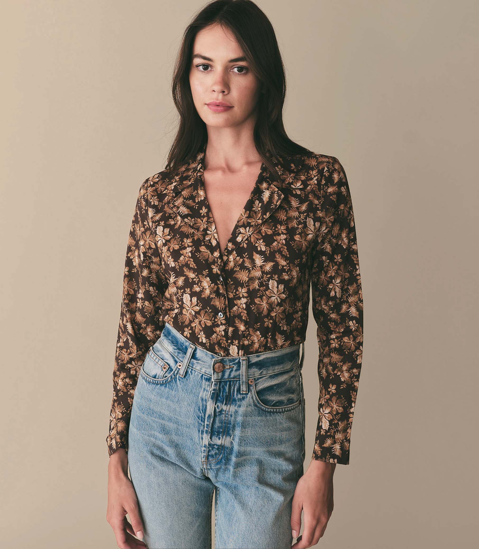 SHEILA TOP -- FERN GROVE FLORAL | FALL 23