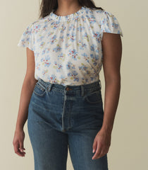 YVIE TOP -- BLEU FROLICKING FLORAL | SPRING 24