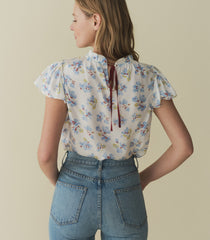 YVIE TOP -- BLEU FROLICKING FLORAL | SPRING 24