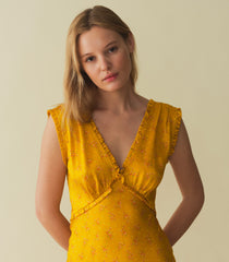 TAHLIA DRESS -- GOLDENROD HILLSIDE HEATHER | SPRING 24