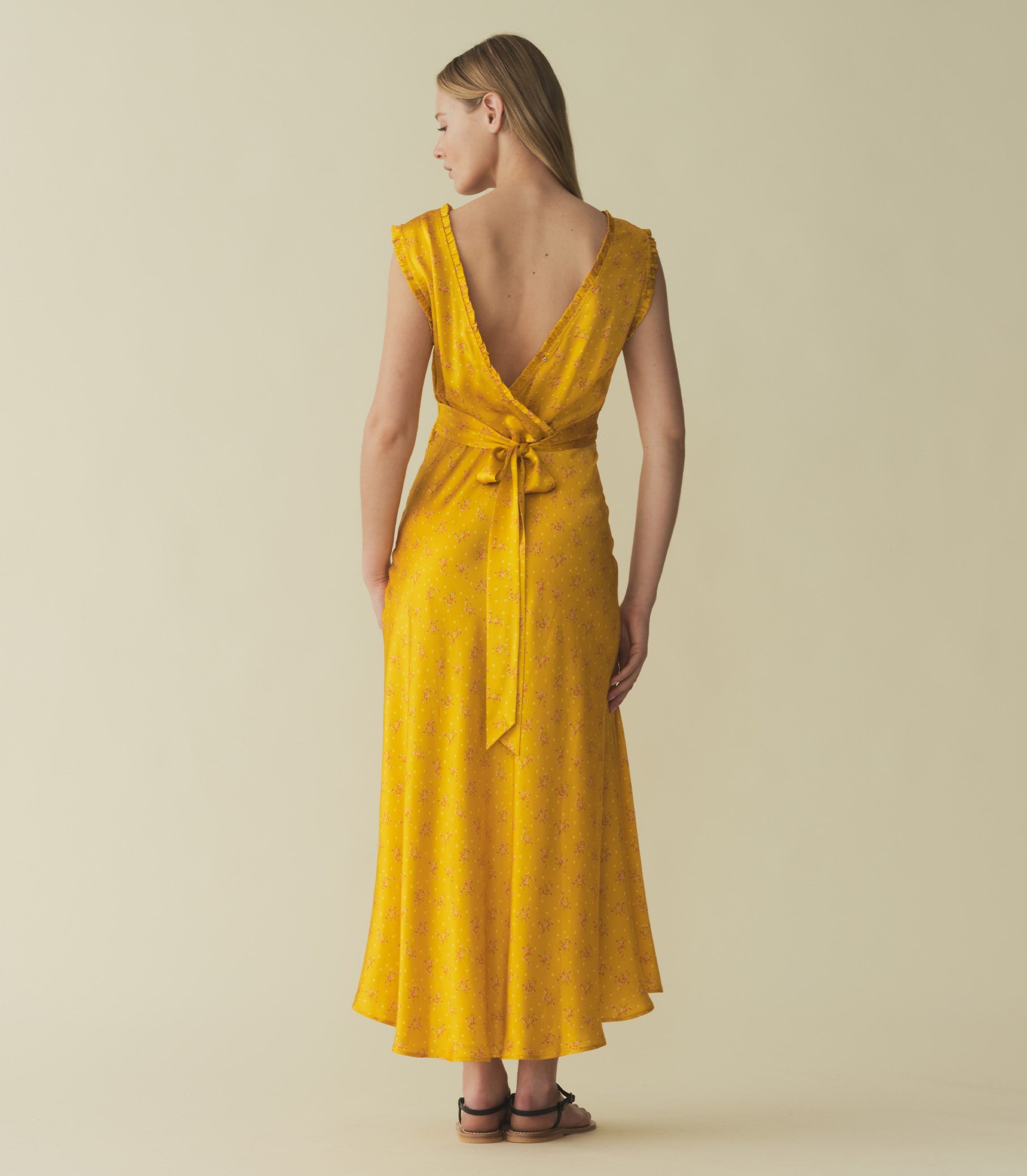 TAHLIA DRESS -- GOLDENROD HILLSIDE HEATHER | SPRING 24