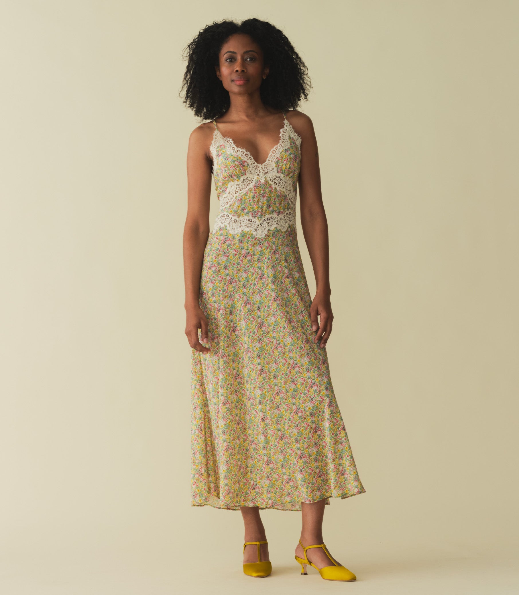 VENUS DRESS -- CHRYSANTHEMUM SKY FLORAL | SPRING 24