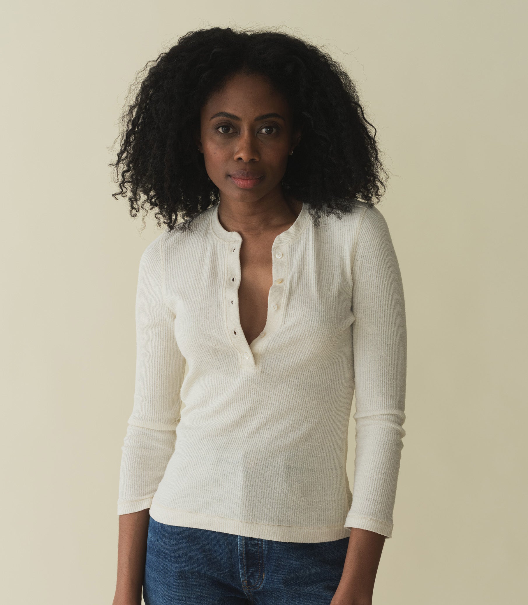 VESPER SILK TEE -- CREAM | SPRING 24