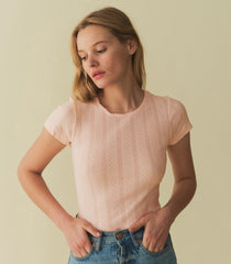 VIVI TEE -- PETUNIA PINK QUELLE JOLIE POINTELLE | SPRING 24