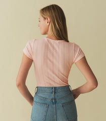 VIVI TEE -- PETUNIA PINK QUELLE JOLIE POINTELLE | SPRING 24