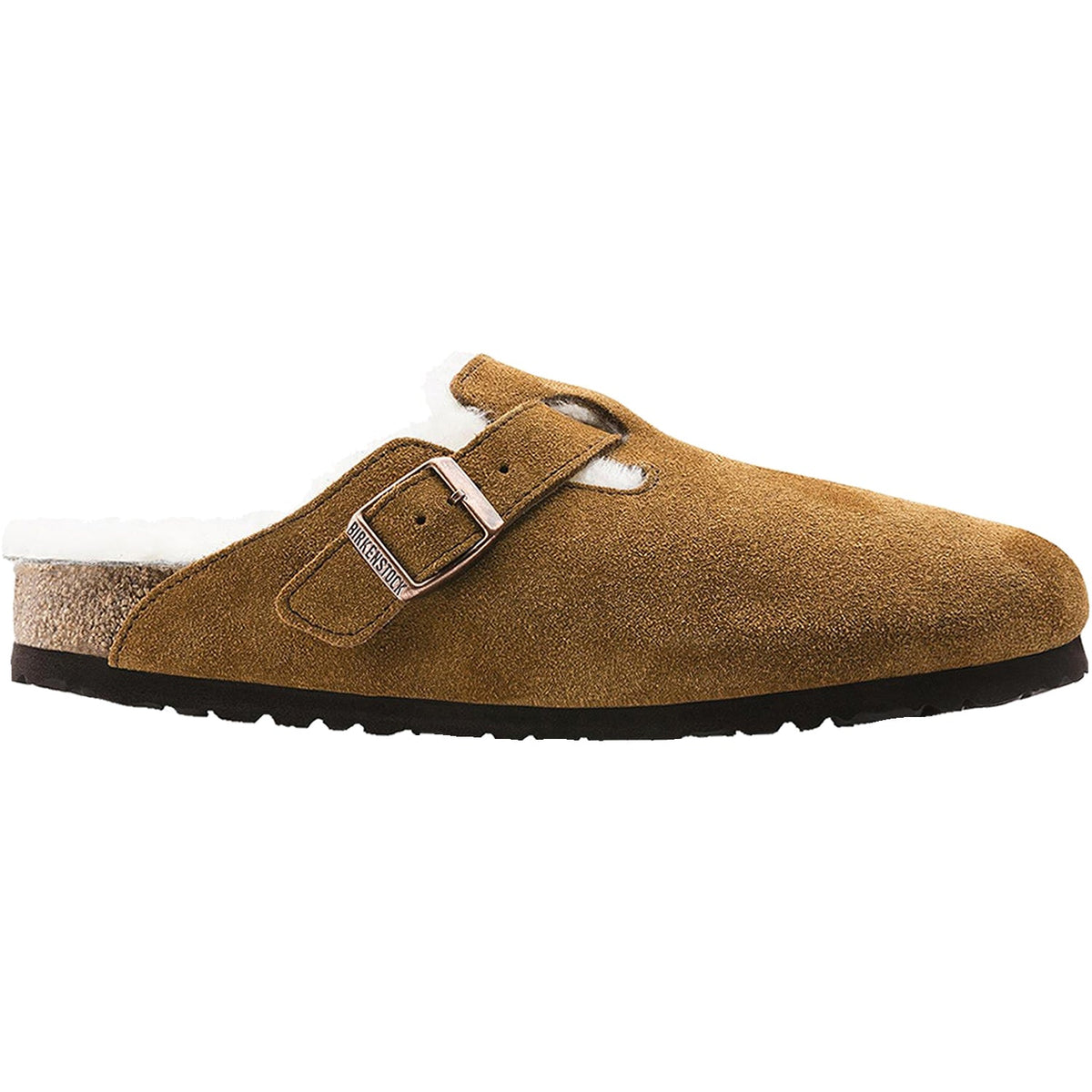 Unisex Birkenstock Boston Shearling Mink Suede / Natural Shearling