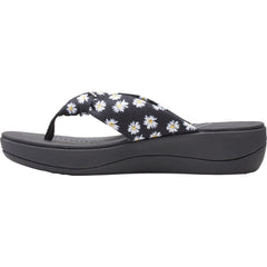 Women's Clarks Cloudsteppers Arla Glison Black/White Daisies Fabric