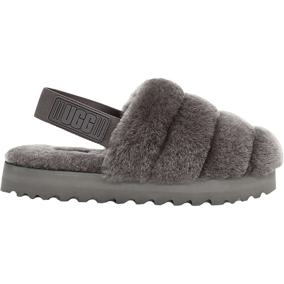 Women's UGG Super Fluff Charcoal Sheepskin