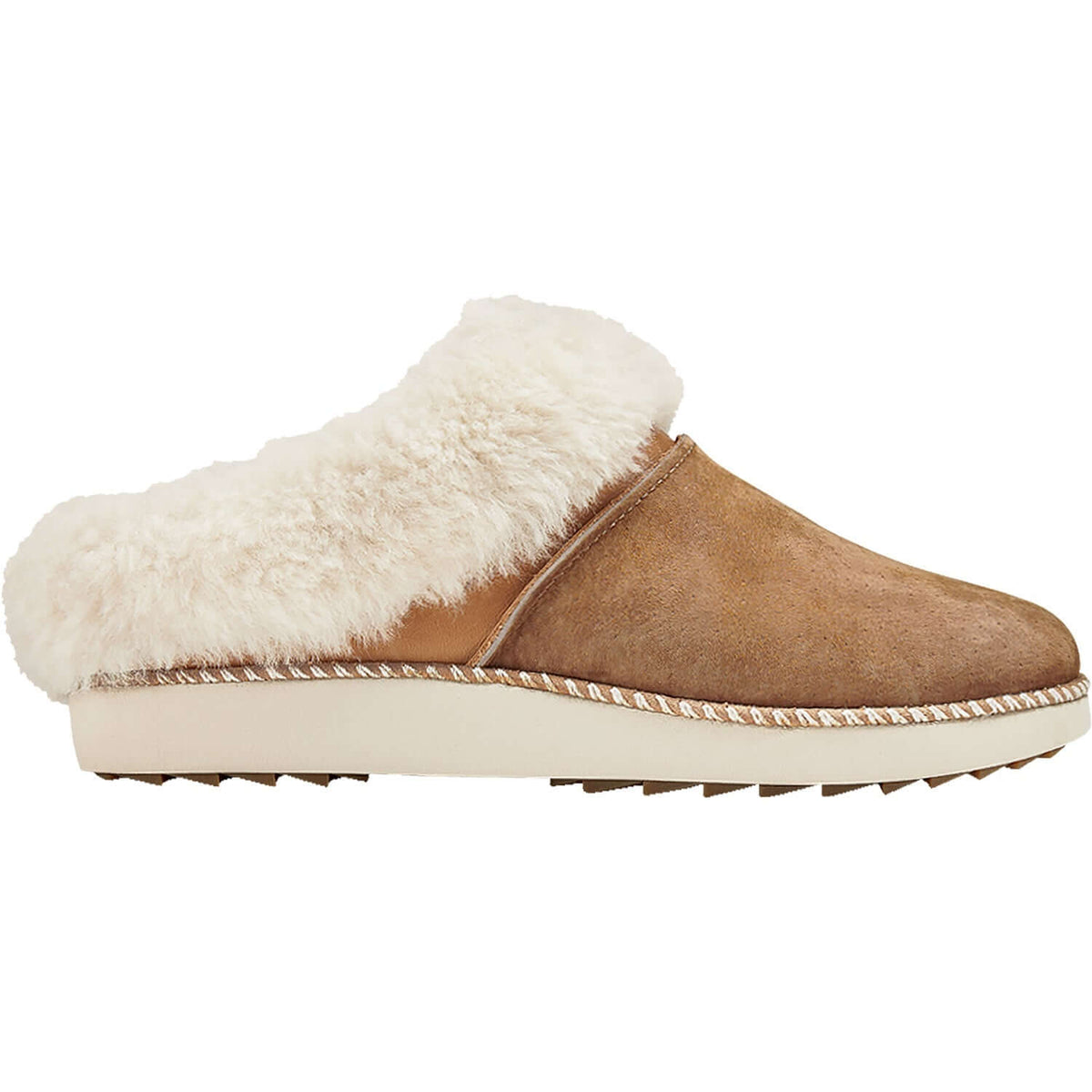 Women's OluKai Ku'i Tan Leather/Shearling