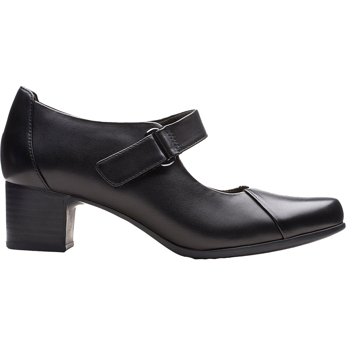 Women's Clarks Un Damson Vibe Black Leather