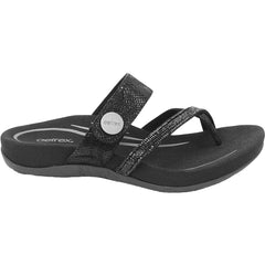 Women's Aetrex Izzy Black Sparkle Synthetic