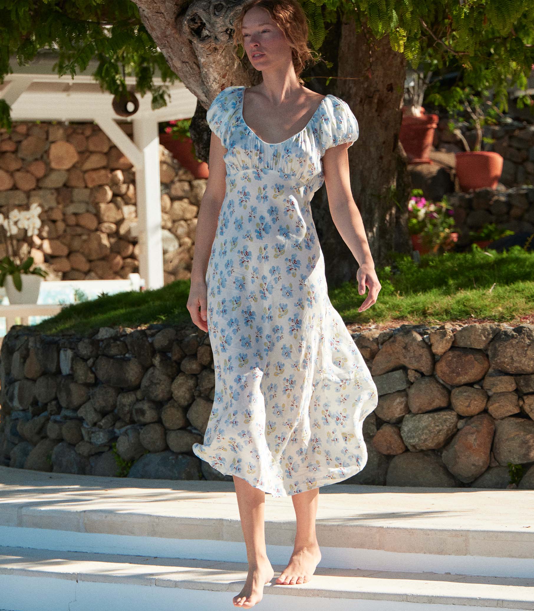 FLORENCIA DRESS -- BLEU FROLICKING FLORAL | SPRING 24