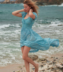 ASHLYNN DRESS -- BLEU DAISY FIELDS | SPRING 24