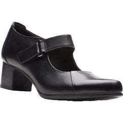 Women's Clarks Un Damson Vibe Black Leather