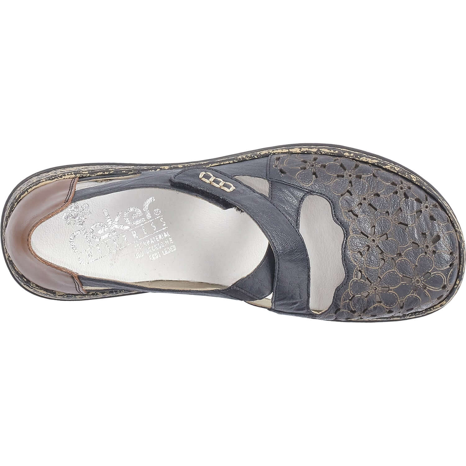 Women's Rieker 463H4-14 Daisy H4 Pazifik/Mogano Leather