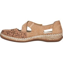 Women's Rieker 464H4-62 Daisy H4 Shell/Camel Leather