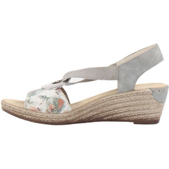 Women's Rieker 624H6-90 Fanni H6 White Multi/Cement Mosaic Synthetic