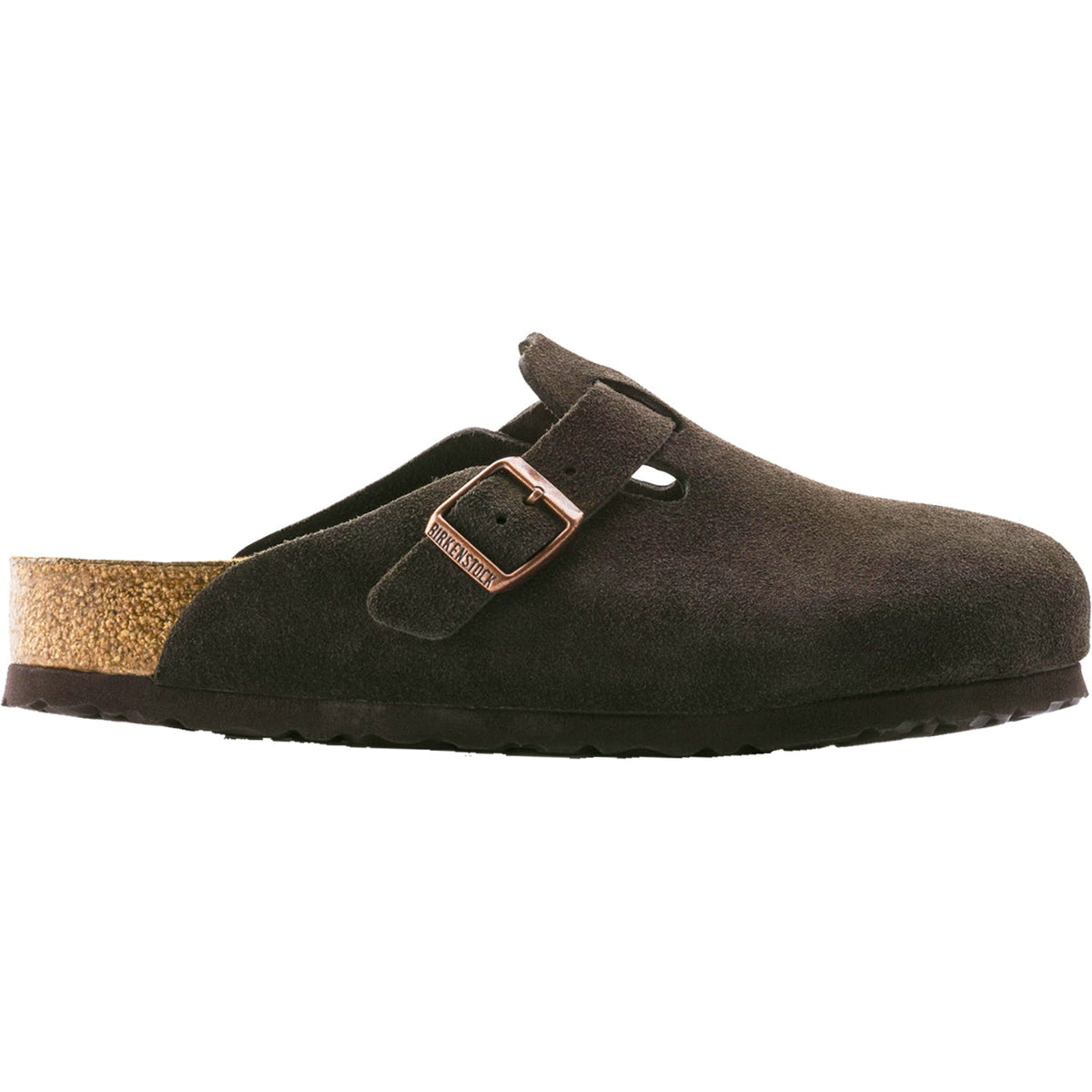 Unisex Birkenstock Boston Soft Footbed Mocha Suede