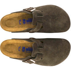 Unisex Birkenstock Boston Soft Footbed Mocha Suede