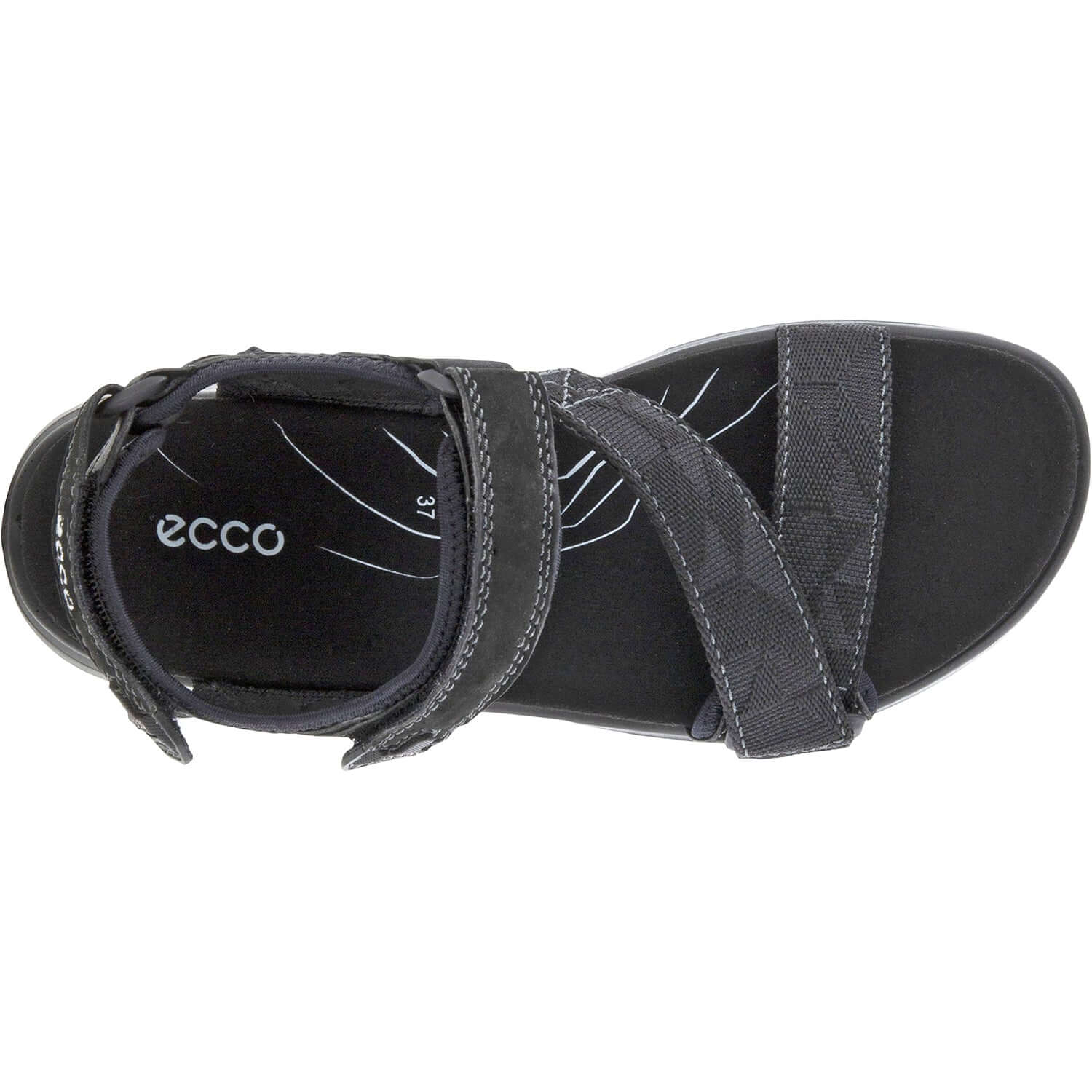 Women's Ecco Yucatan Coast Black Nubuck/Fabric