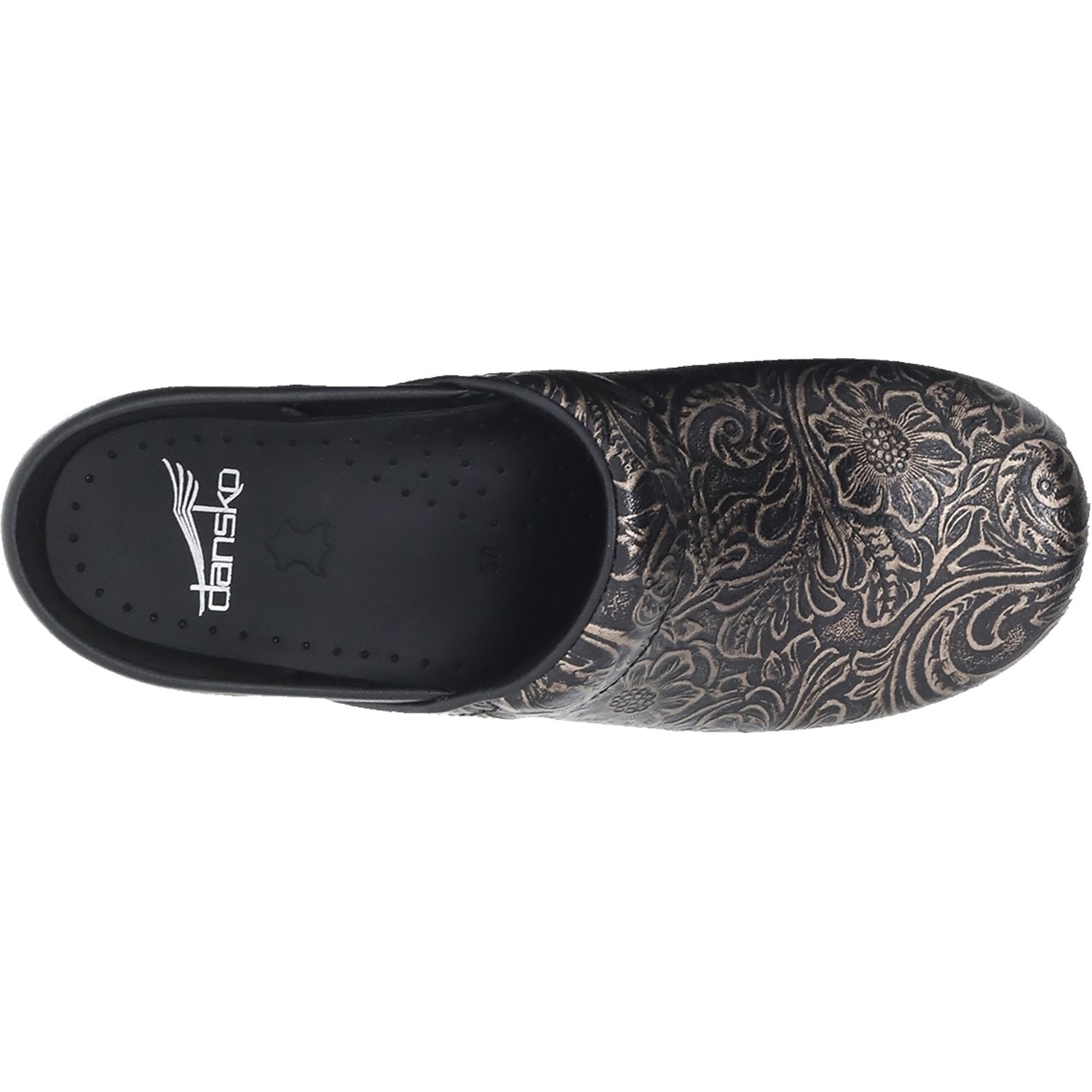 Women's Dansko Professional Black Antique Tooled Leather