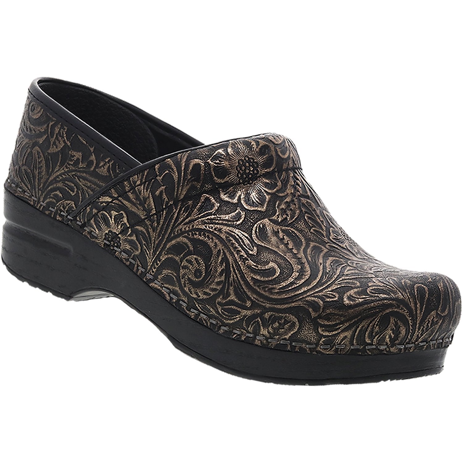 Women's Dansko Professional Black Antique Tooled Leather