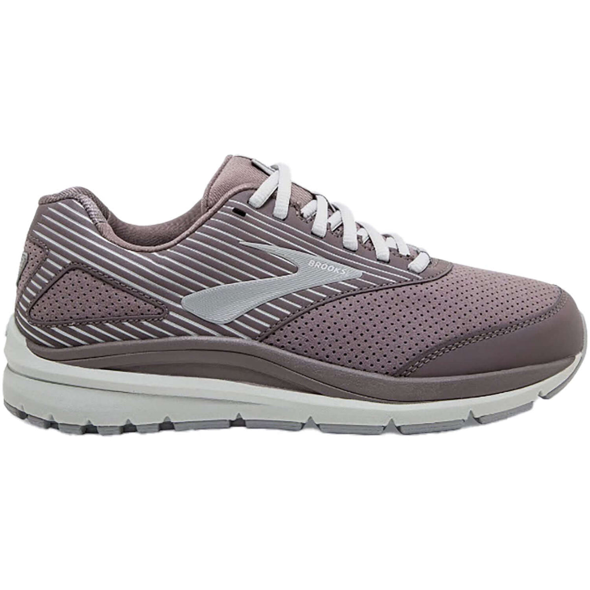 Women's Brooks Addiction Walker Alloy/Oyster/Peach Suede