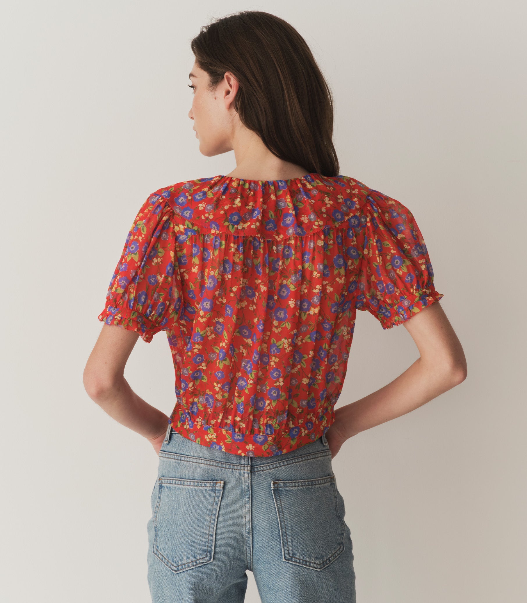 ANAISE TOP -- RED DAYFLOWER MEADOW | SUMMER 24