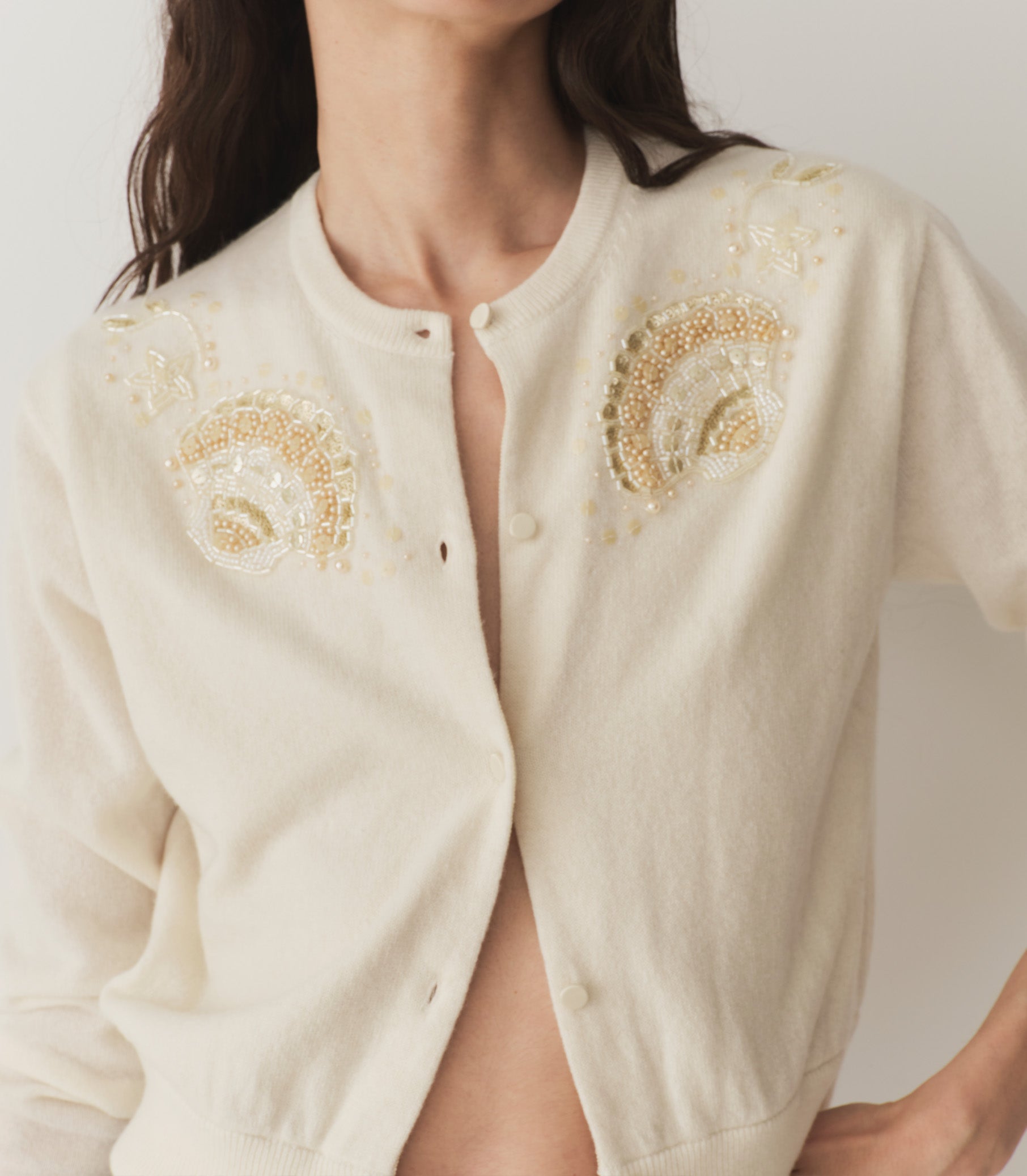 ANDRINA CARDIGAN -- EGGSHELL | SUMMER 24